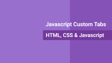 Javascript Custom Tabs