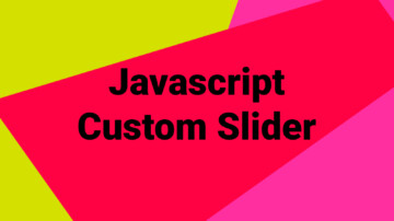 Javascript Custom Slider